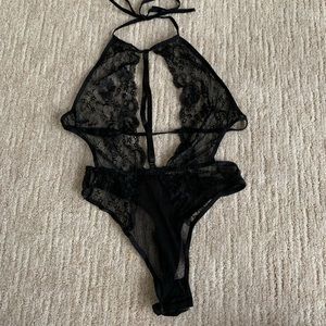 sexy black lace lingeri set  one size